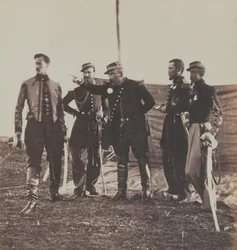 Generaal Bosquet en staf, 1855